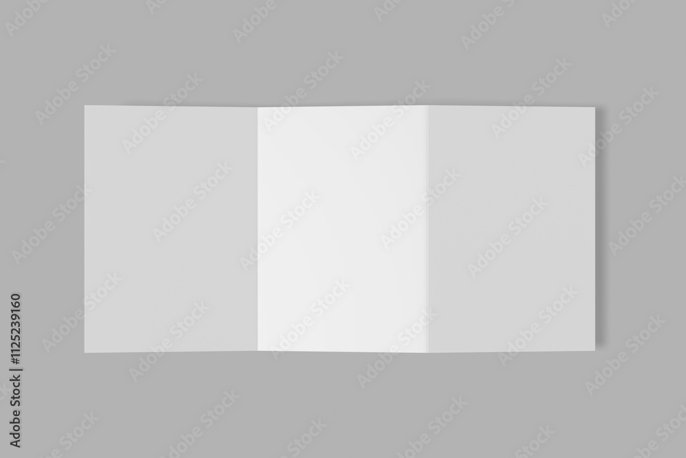 A5 Z Fold Brochure 3D illustration for mockup