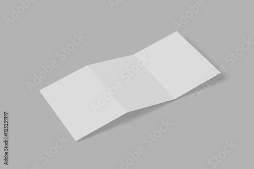 A5 Z Fold Brochure 3D illustration for mockup