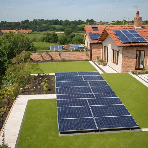 solar panels on the roof of house