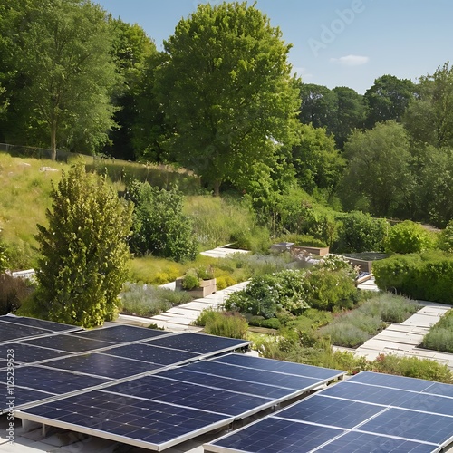 solar panels on the roof