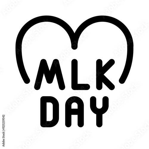 mlk day icon with line style, perfect for user interface projects