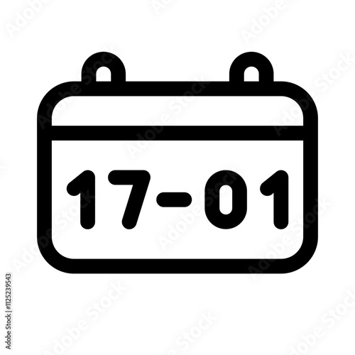 mlk date icon with line style, perfect for user interface projects