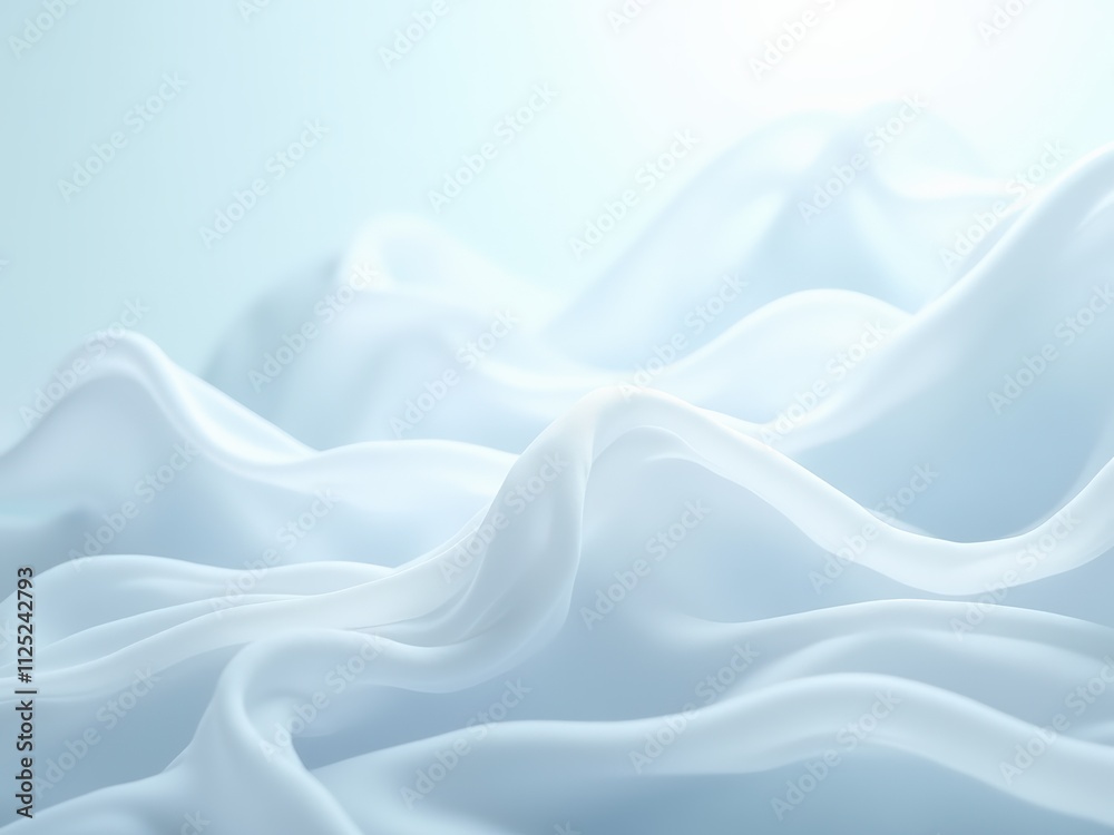 Soft Flowing Blue and White Silk Waves for Elegant Wallpaper Soft Flowing Blue and White Silk Waves for Elegant Wallpaper
