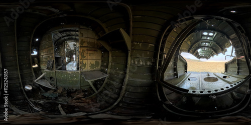 360 photo inside DC3 Airplane wreck Eyvindarholt Iceland photo