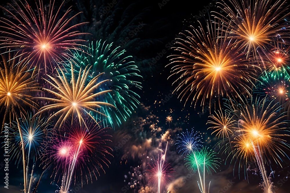 Fototapeta premium Fireworks Night Celebration 