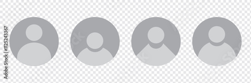 profile default avatar icon. user account dp symbol for social media website, app. vector illustration on transparent background.