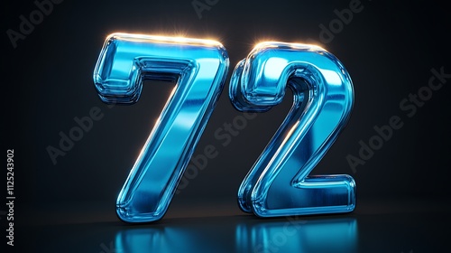 A bold 3D number 