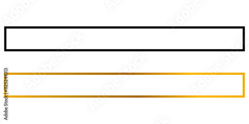 Black and gold text bars