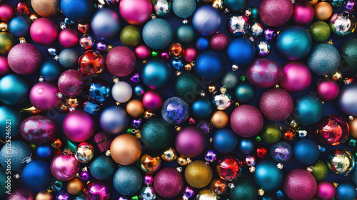 christmas decoration background with balls