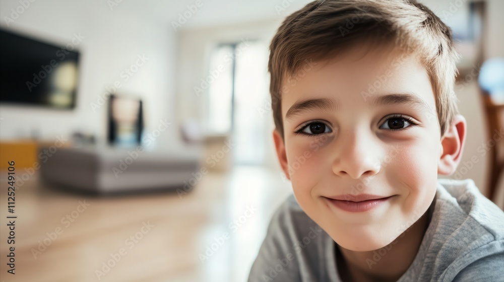 Boy is smiling and looking at the camera Boy is smiling and looking at the camera