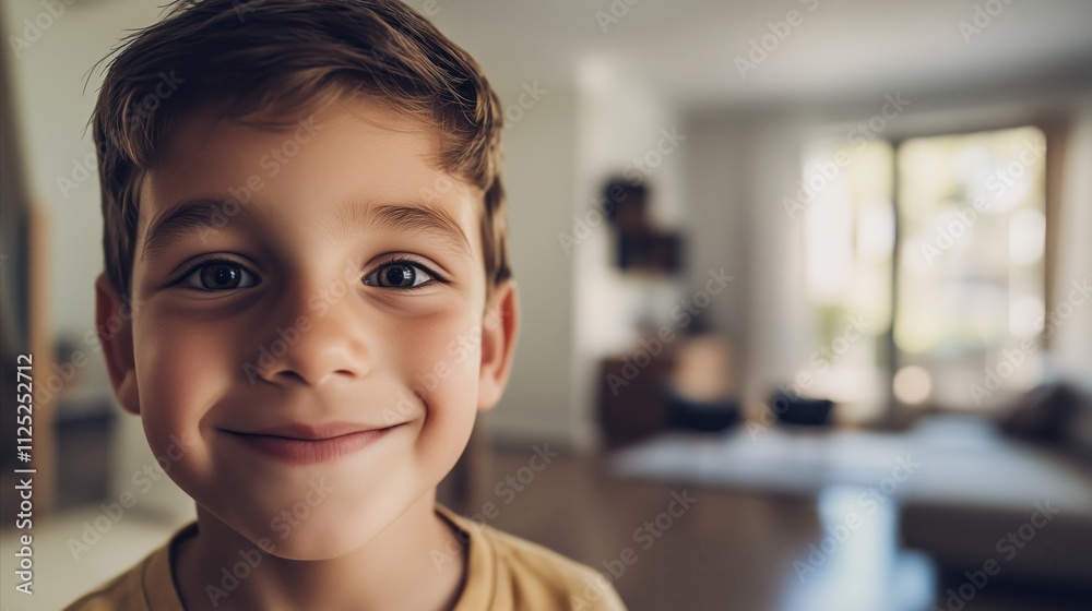 Young boy is smiling and looking at the camera Young boy is smiling and looking at the camera