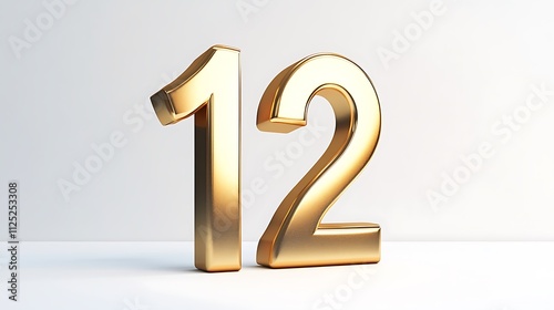 A clean and sharp 3D number 
