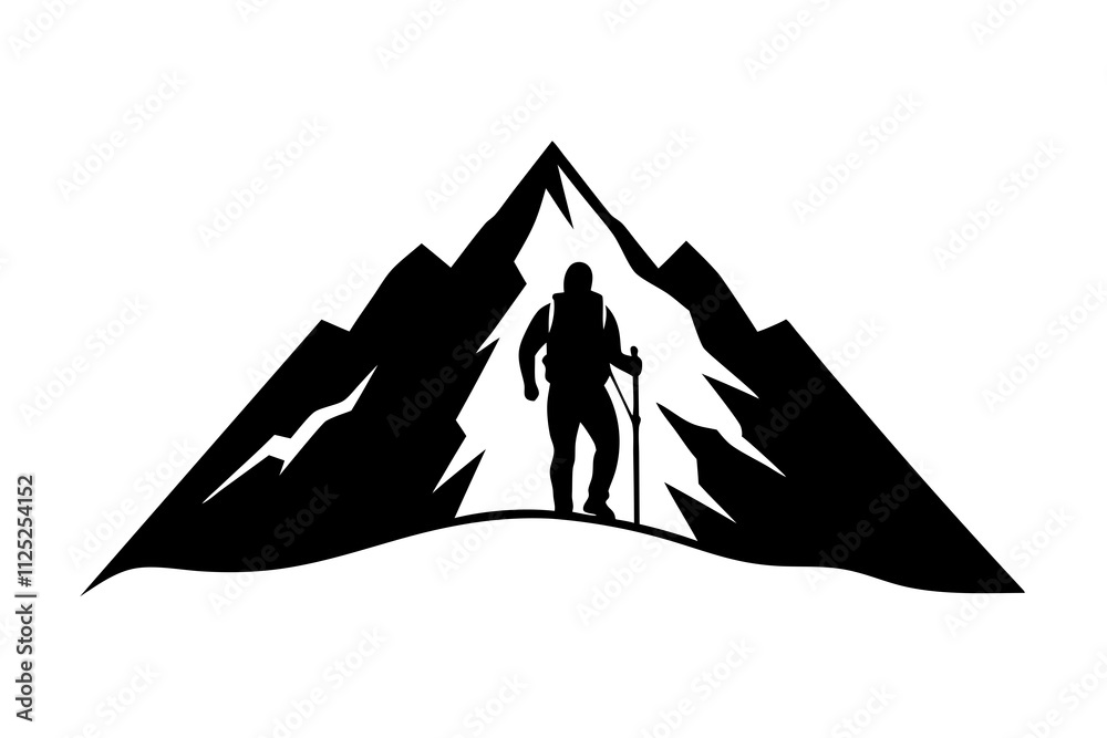 Mountain Climber: Adventure and Outdoor Exploration Vector Illustration Mountain Climber: Adventure and Outdoor Exploration Vector Illustration