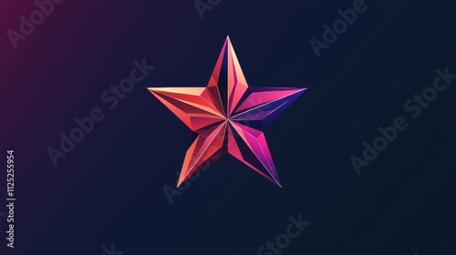 Modern Dynamic Star Icon with Clear Outline for Creative Projects and Designs