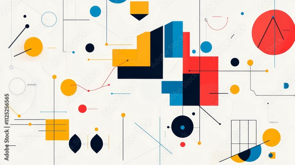 Abstract geometric shapes, lines, and colors. Abstract geometric shapes, lines, and colors.