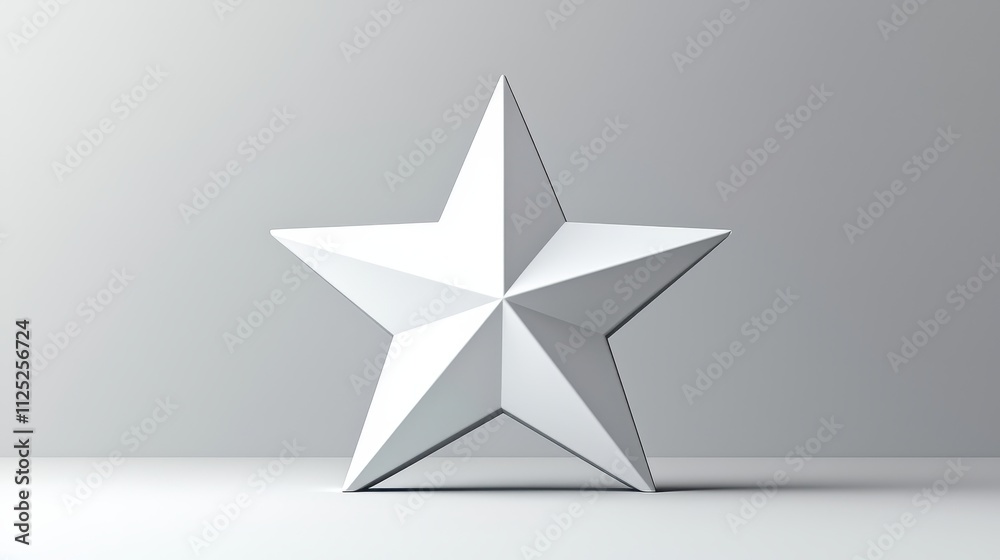 Sleek Minimalist Star Icon on White Background for Modern Design and Decoration Purposes Sleek Minimalist Star Icon on White Background for Modern Design and Decoration Purposes