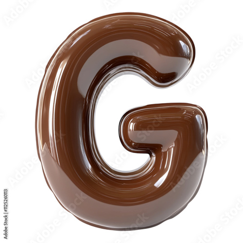 PNG Alphabet 'G' in Chocolaty Typography Style Isolated Against a Transparent Background for Modern Design Projects, Creative Branding, or Unique Typography Applications