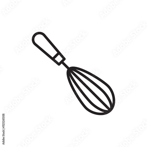 Beater icon Flat art in black and white isolated
