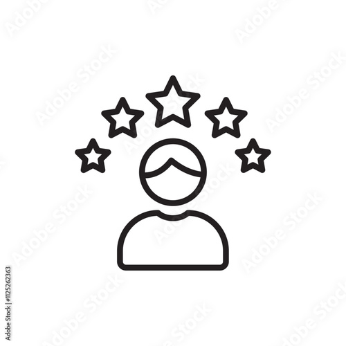 Customer loyalty icon Flat art in black and white isolated