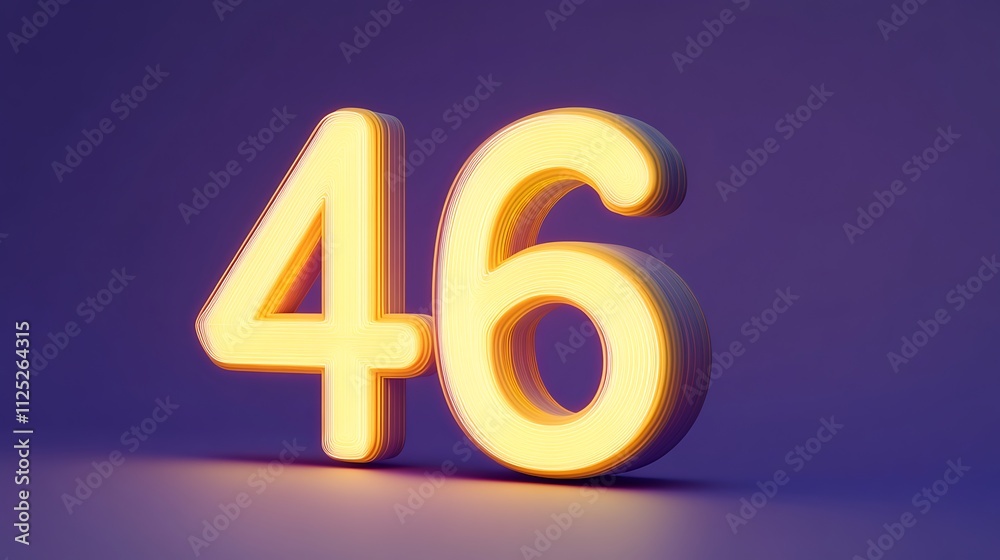 A futuristic 3D number A futuristic 3D number