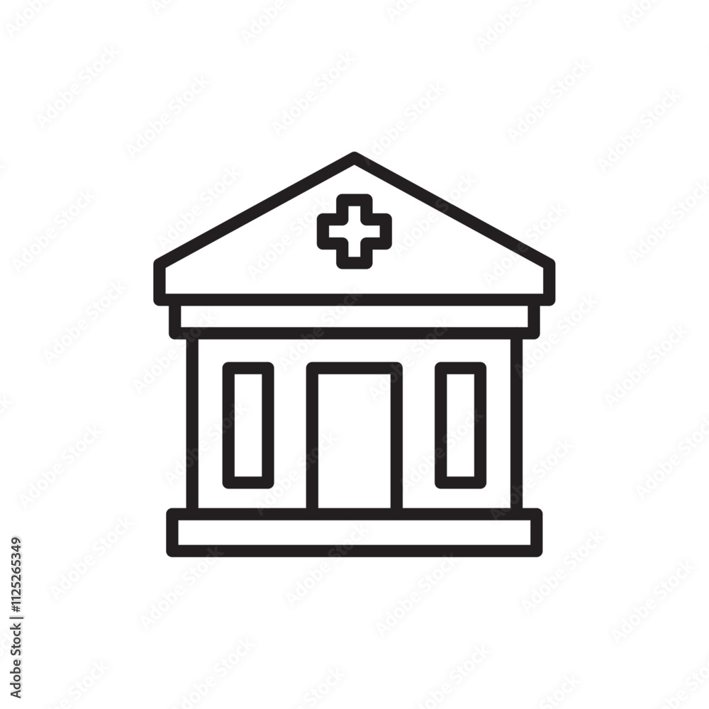 Pharmacy icon Flat art in black and white isolated Pharmacy icon Flat art in black and white isolated