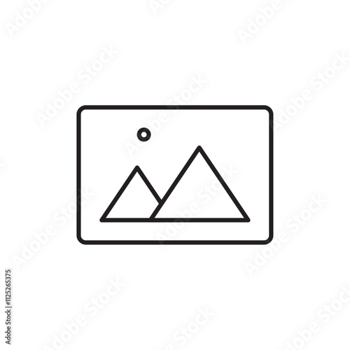 Picture icon Flat art in black and white isolated Free Download Picture icon Flat art in black and white isolated - GFXLoad