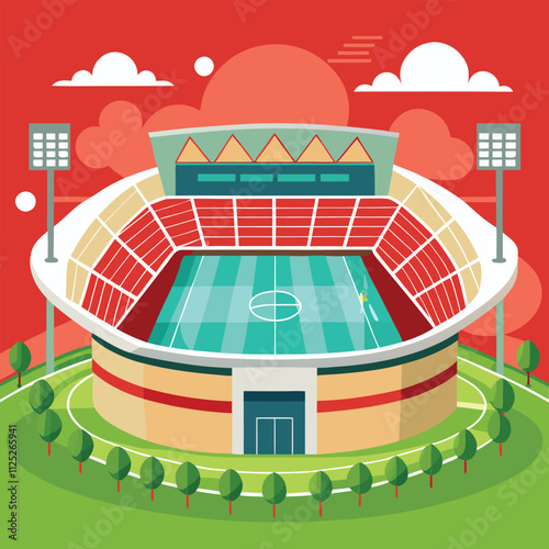 football,soccer stadium vector