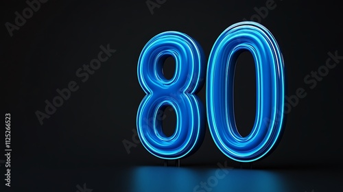 A futuristic 3D number 