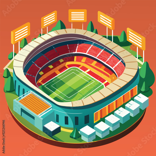 football,soccer stadium vector