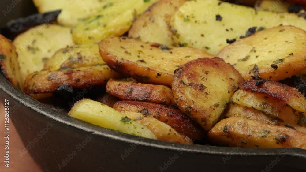 plat de pommes de terre sarladaises, en gros plan