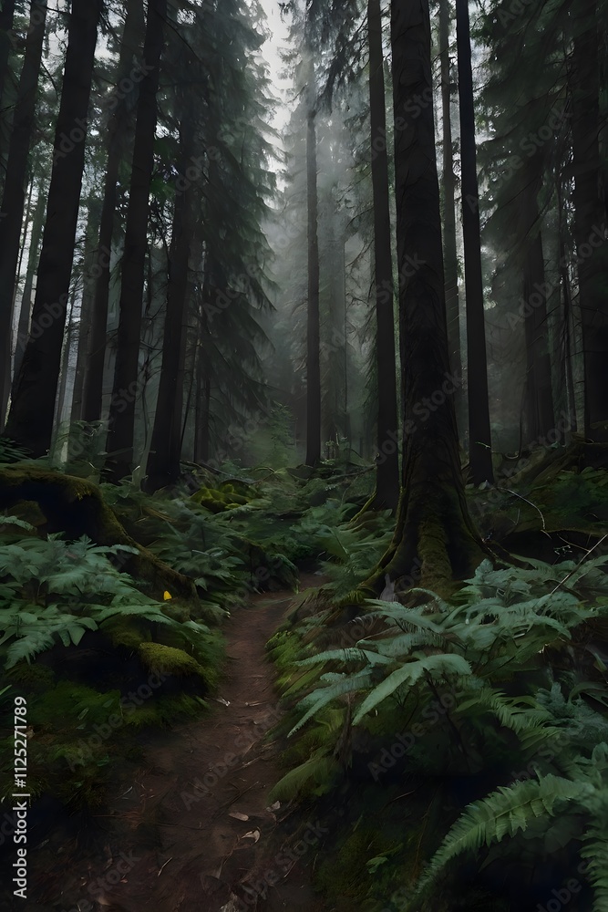 Obraz premium footpath in the woods