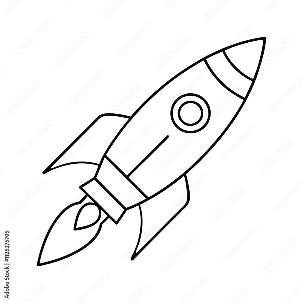 rocket isolated on white