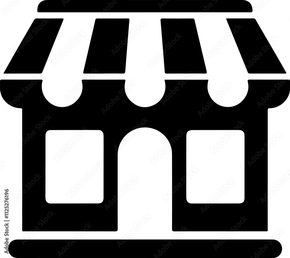 Store Silhouette Vector Icon Design Illustration Store Silhouette Vector Icon Design Illustration