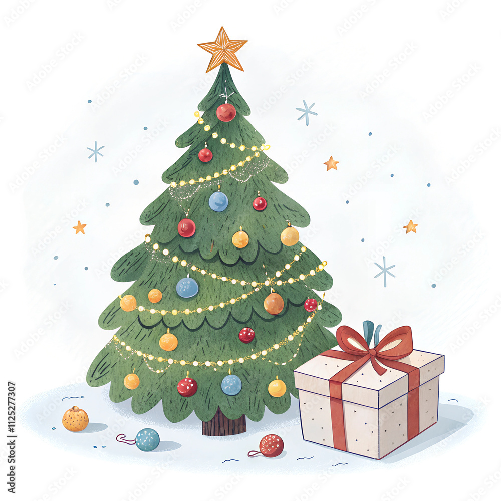 Obraz premium christmas tree with gifts
