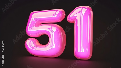 A high-gloss 3D number 