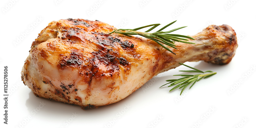 Crispy Fried Chicken Drumstick Isolated on White Crispy Fried Chicken Drumstick Isolated on White