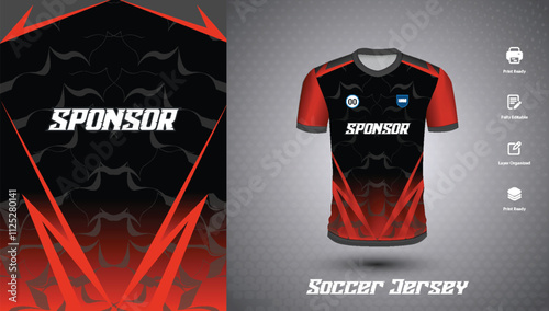 Soccer jersey design for sublimation or football jersey design