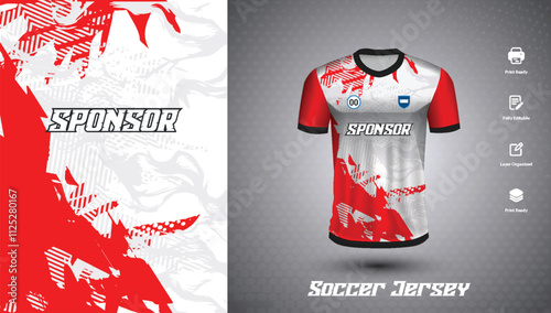 Soccer jersey design for sublimation or football jersey design