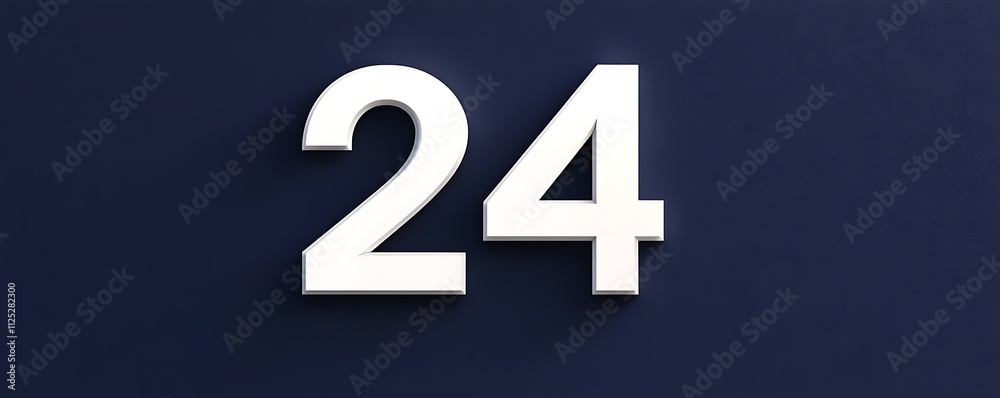 A minimalist 3D number A minimalist 3D number