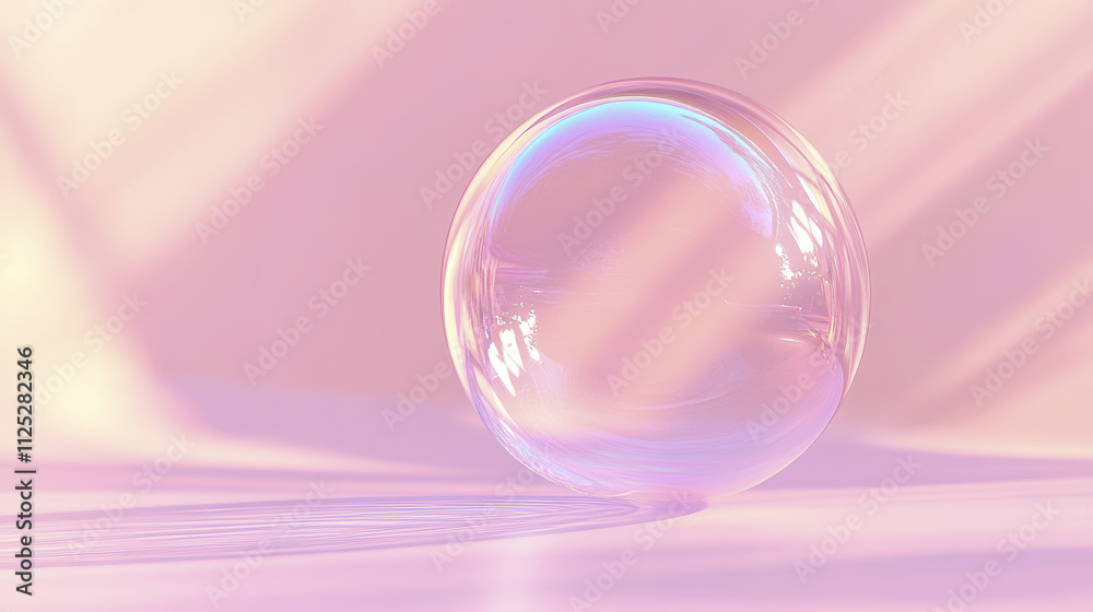 translucent bubble reflecting light on soft pastel background, creating serene and dreamy atmosphere. gentle curves and colors evoke sense of calm and tranquility translucent bubble reflecting light on soft pastel background, creating serene and dreamy atmosphere. gentle curves and colors evoke sense of calm and tranquility