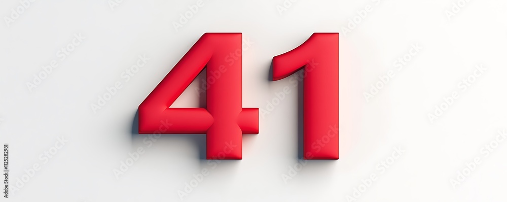 Fototapeta premium A minimalist 3D number 