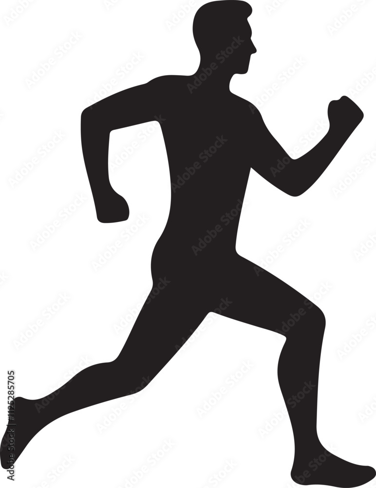Running Man Silhouette Vector Illustration Design Running Man Silhouette Vector Illustration Design