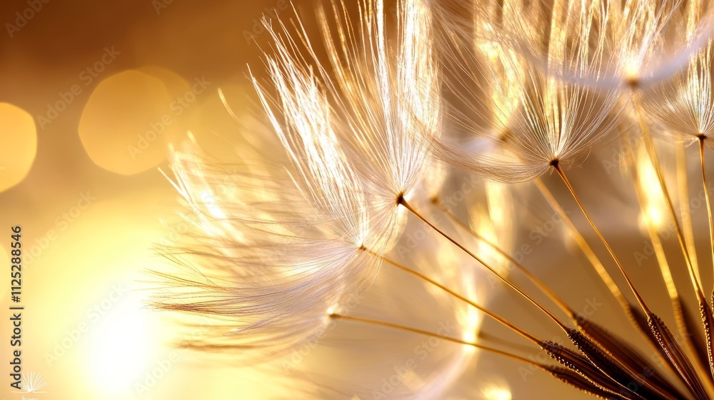 Fototapeta premium A close up of a dandelion blowing in the wind