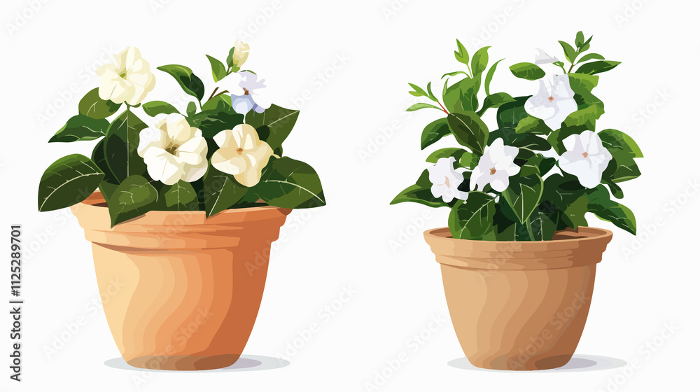 Isolated Flower in Pot Vector Illustration for Graphic Design Projects Isolated Flower in Pot Vector Illustration for Graphic Design Projects