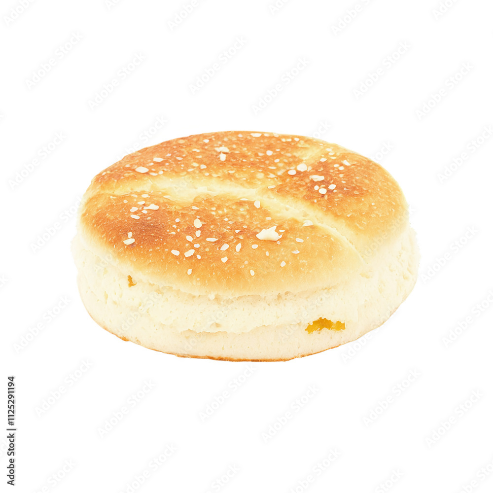 English Muffin isolated on transparent background English Muffin isolated on transparent background
