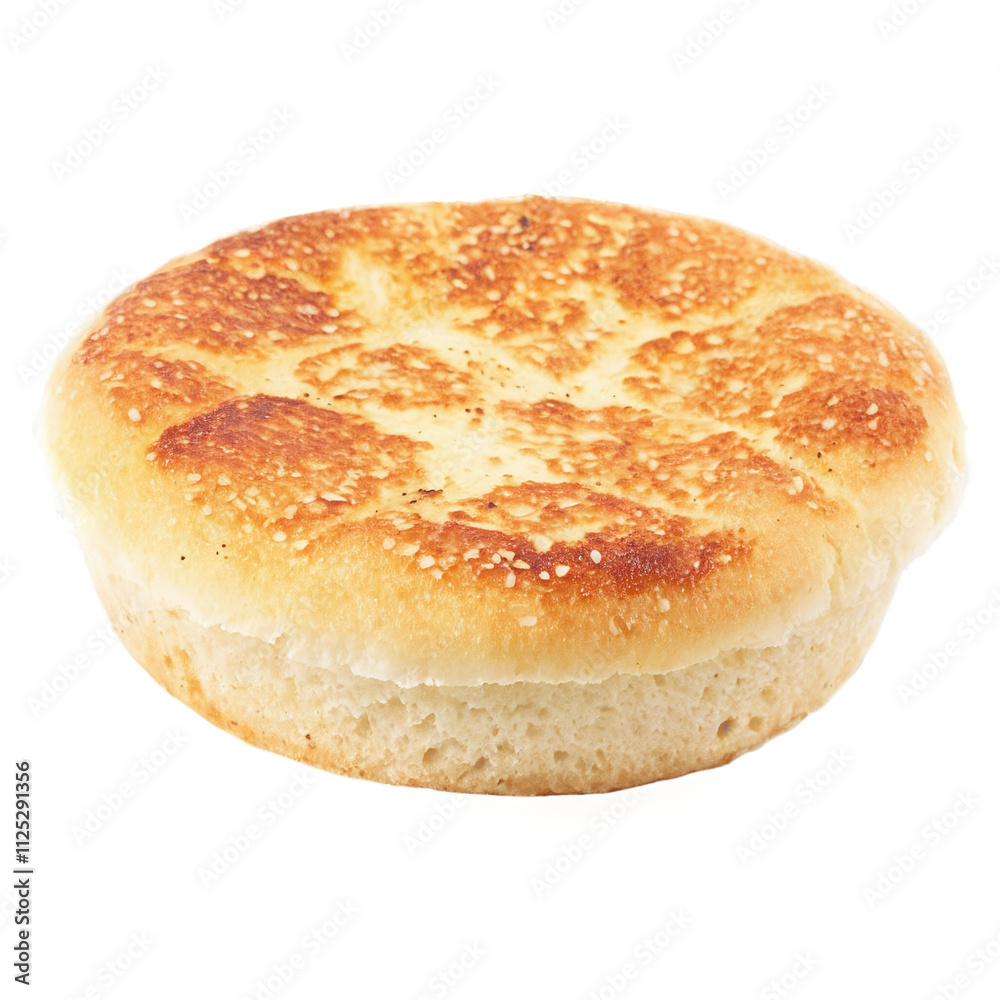 English Muffin isolated on transparent background English Muffin isolated on transparent background