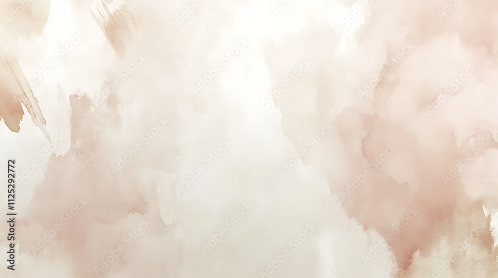 Abstract Watercolor Painting in Soft Beige Tones Abstract Watercolor Painting in Soft Beige Tones