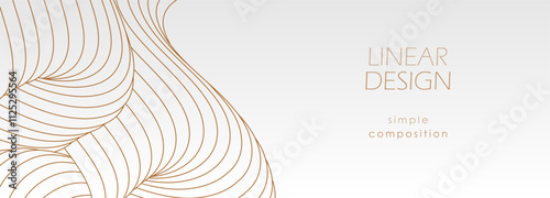 A pattern of wavy lines. Luxurious abstract background. Interior design, wallpaper, textures, textiles. The option of packaging, banners and creative design ideas