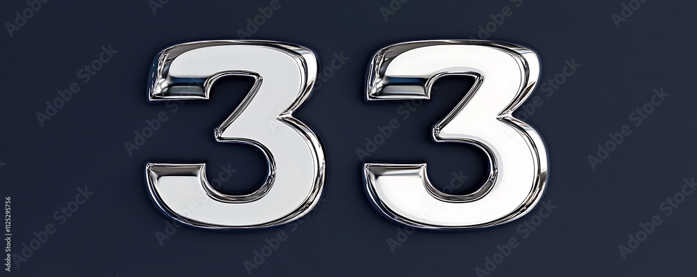 A sleek 3D number A sleek 3D number
