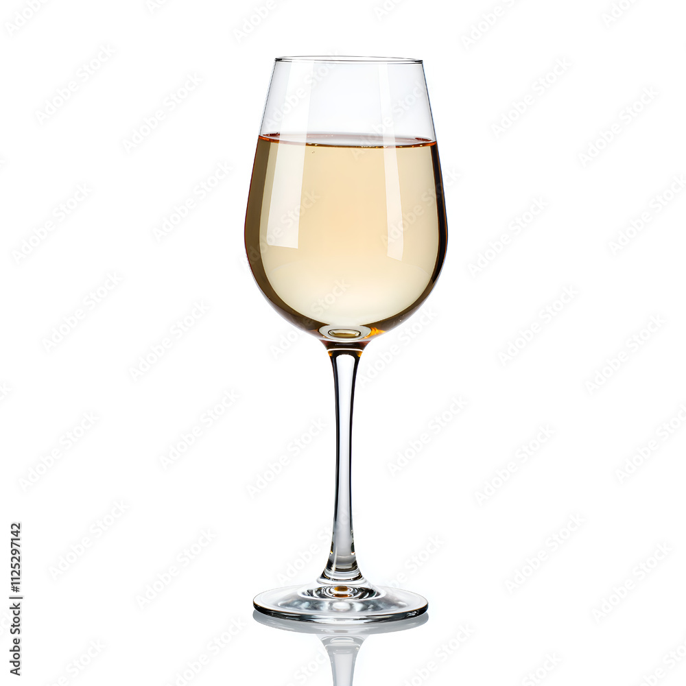 Elegant glass of white wine capturing light and reflections, photography of still life concept. Elegant glass of white wine capturing light and reflections, photography of still life concept.